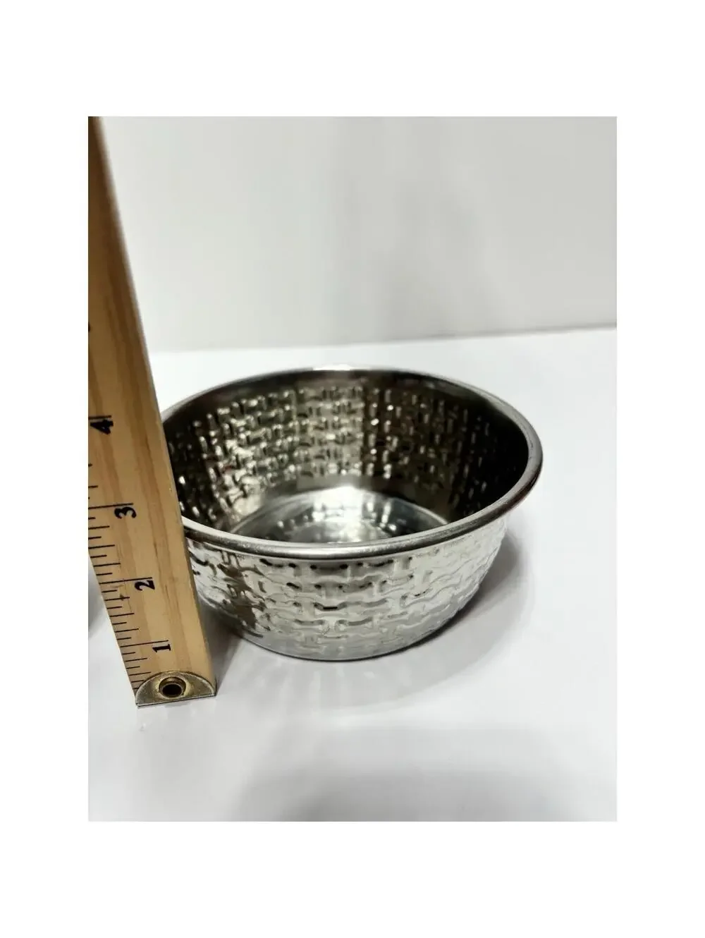 Dogit Silver Chrome Mini Bone Dog Bowls Set of 3 for Pets GUC As Is